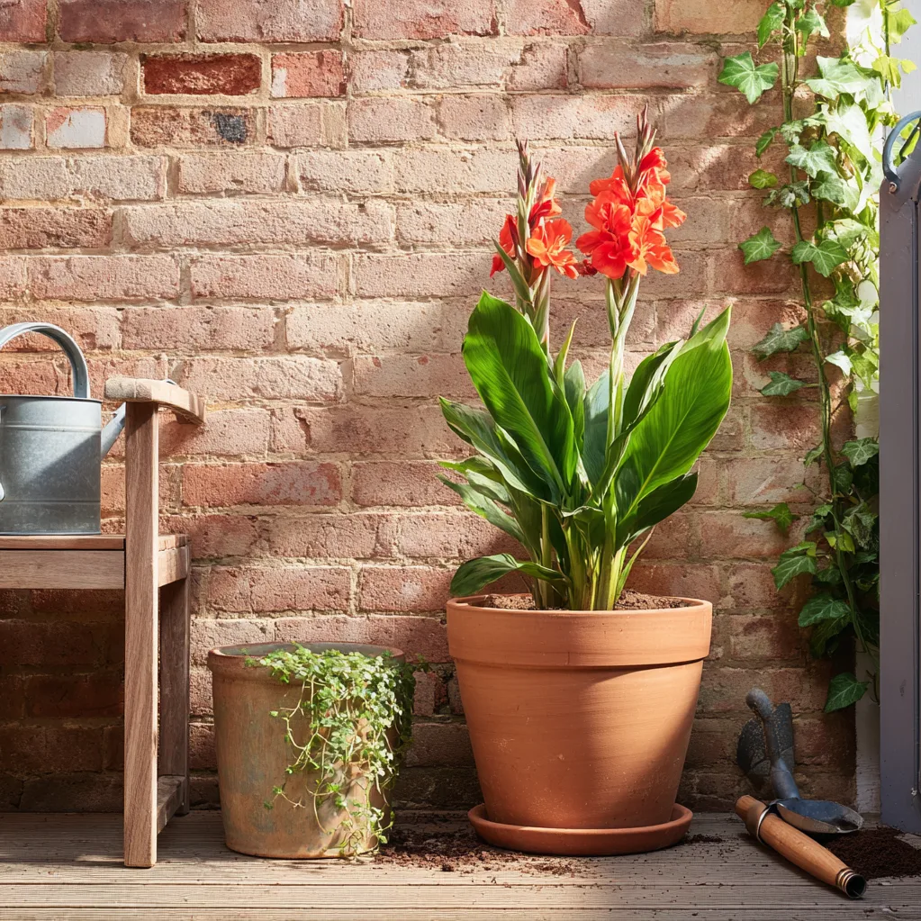 container gardens canna lily in pots ideas