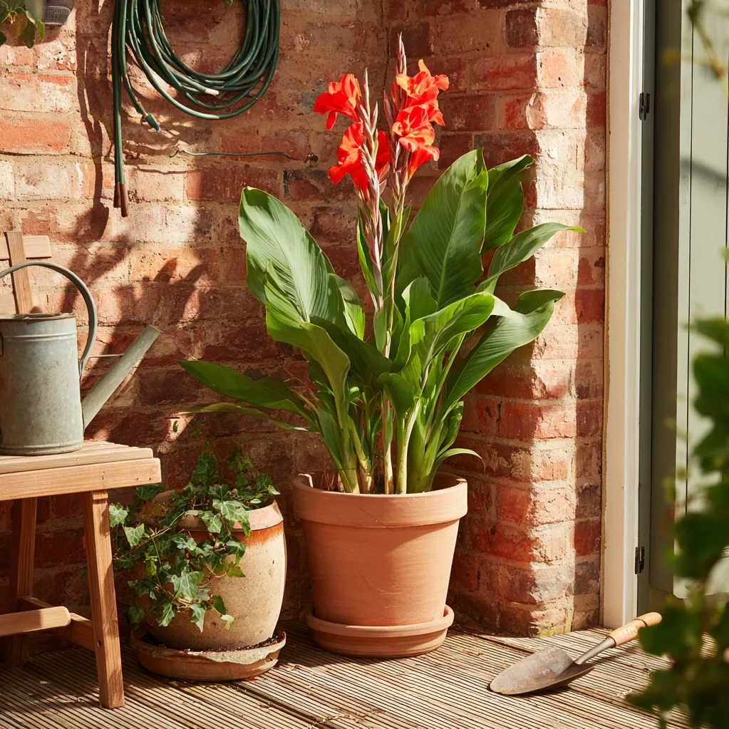 container gardens canna lily in pots ideas