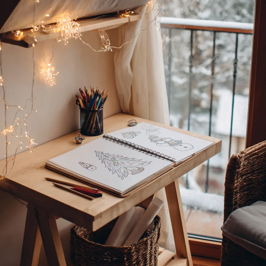 easy christmas drawings ideas