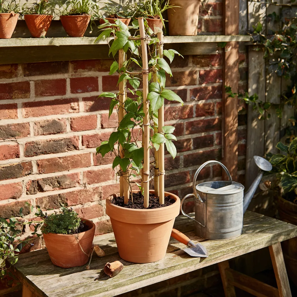 easy diy trellis for potted plants ideas