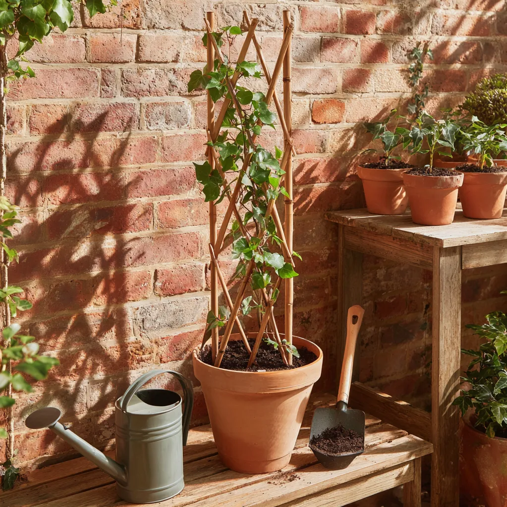 easy diy trellis for potted plants ideas