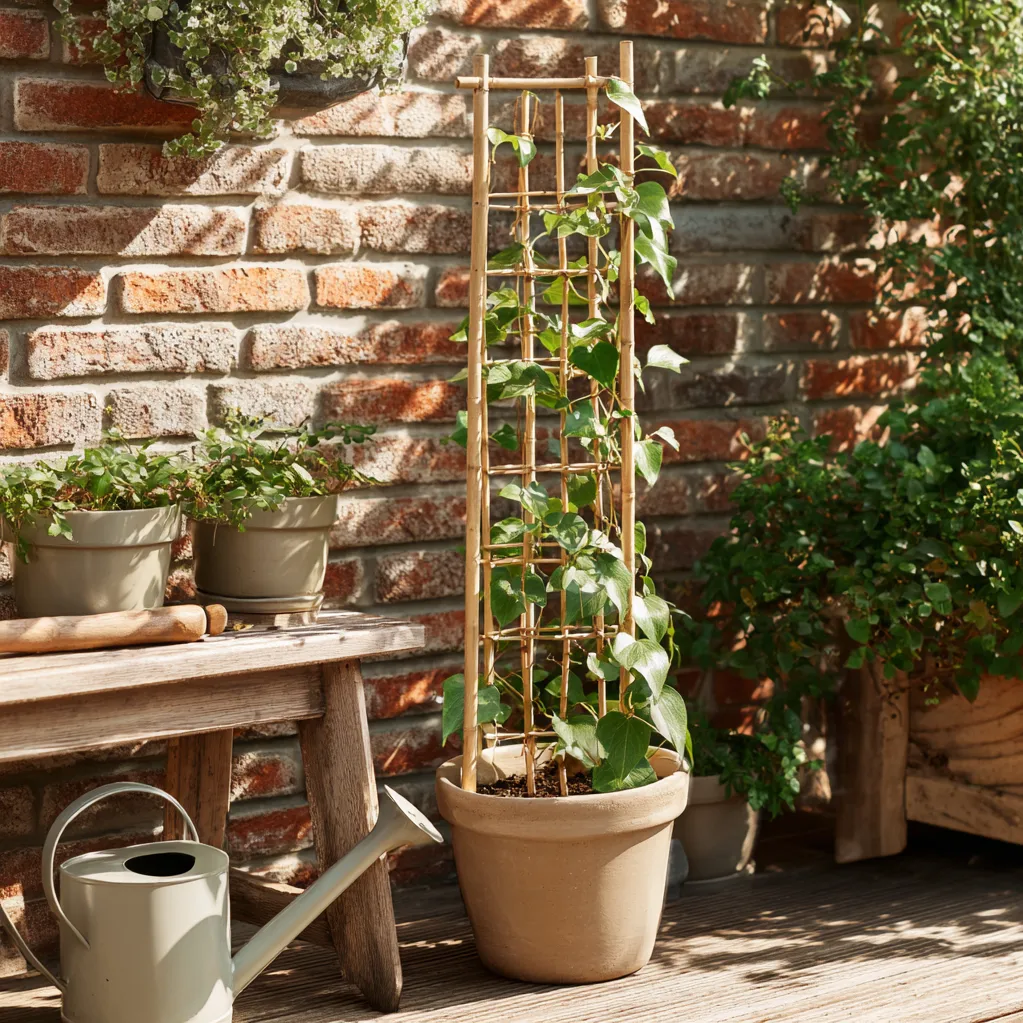 easy diy trellis for potted plants ideas