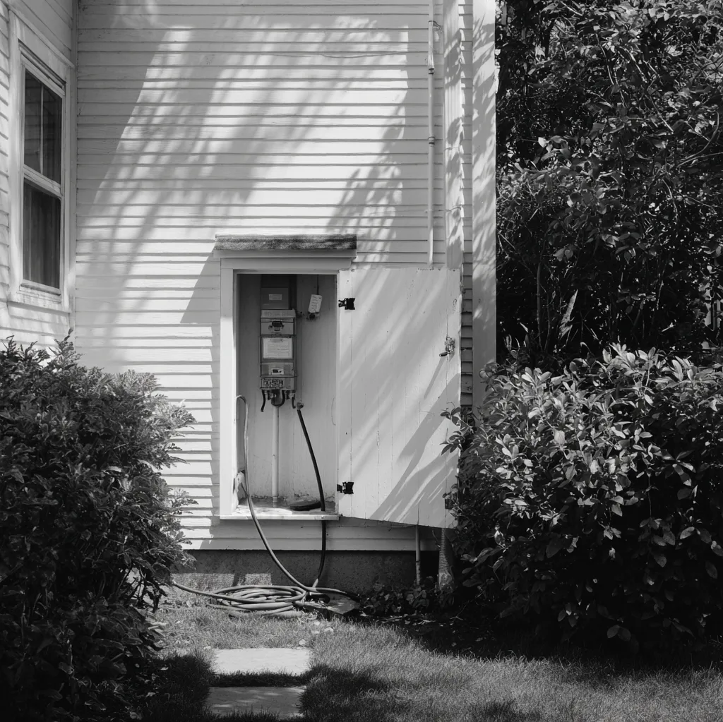 hide electric meter on house ideas