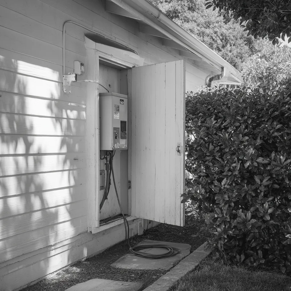 hide electric meter on house ideas