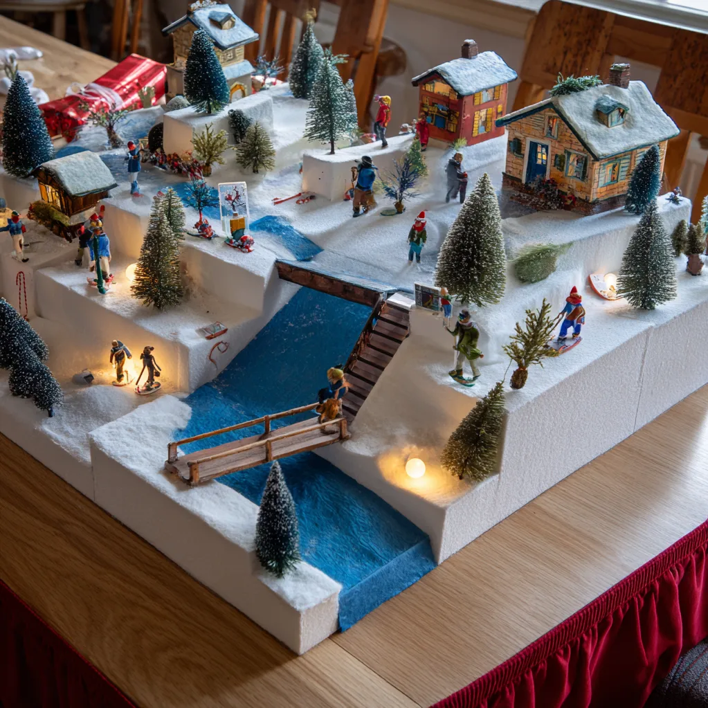 how to make a christmas village base ideas