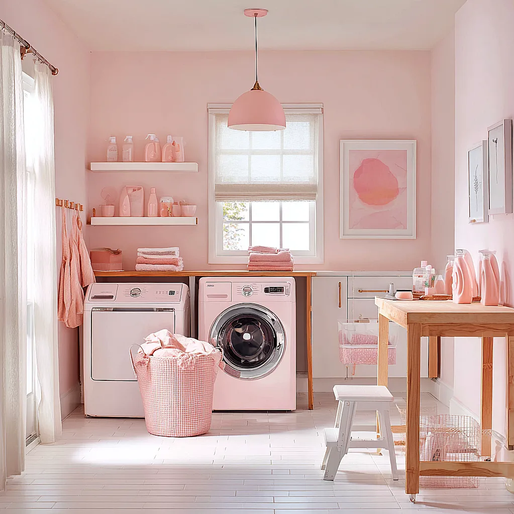 laundry room ideas bloxburg pink