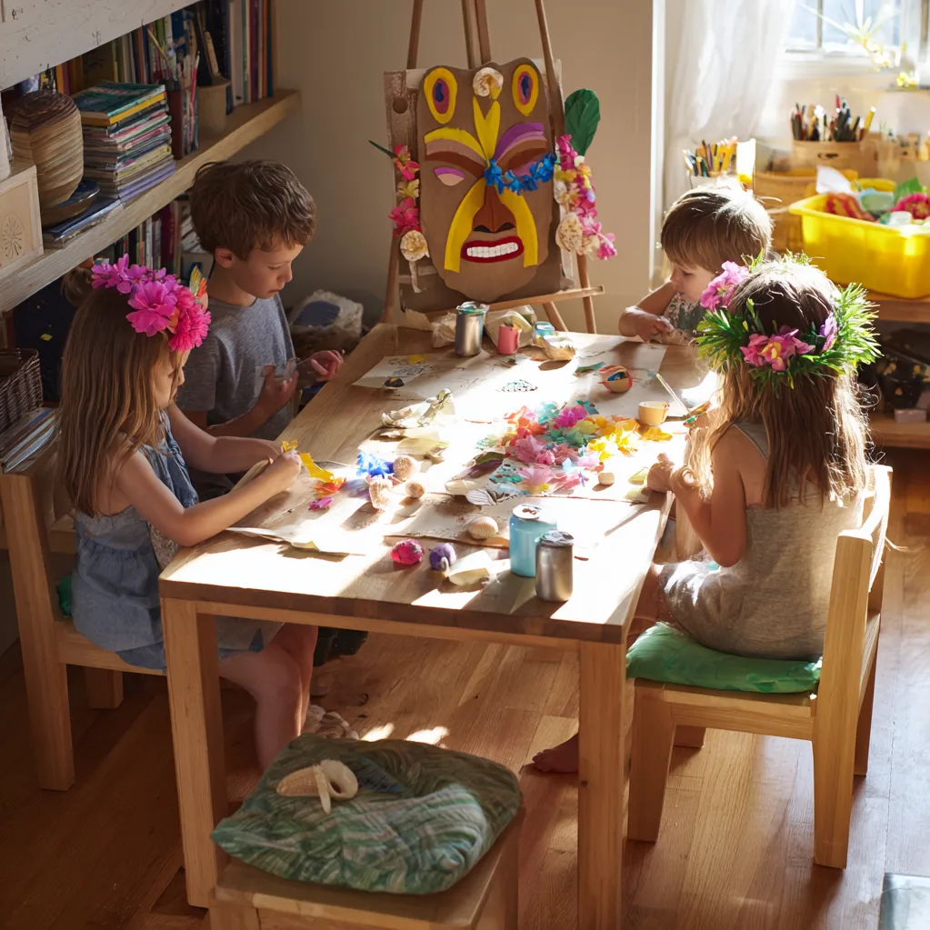 luau crafts for kids ideas