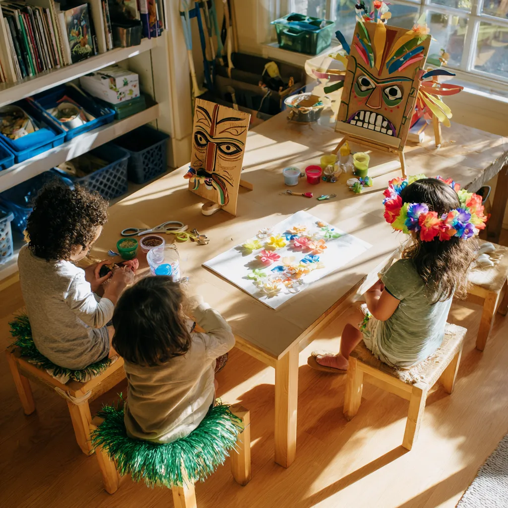 luau crafts for kids ideas