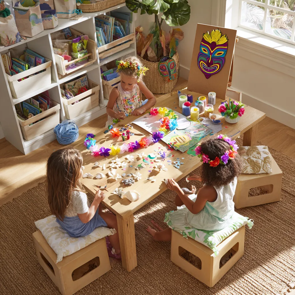 luau crafts for kids ideas