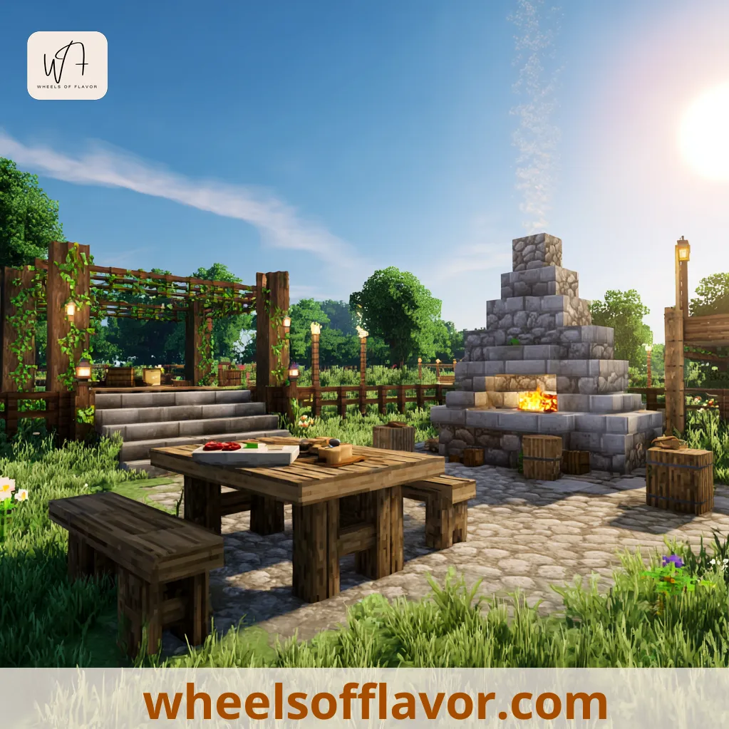 minecraft outdoor bbq ideas