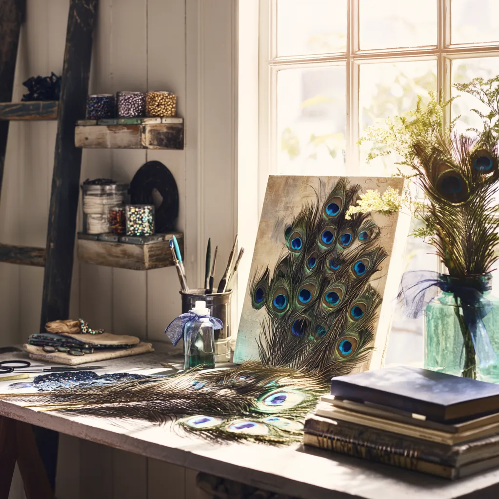 peacock feather craft ideas