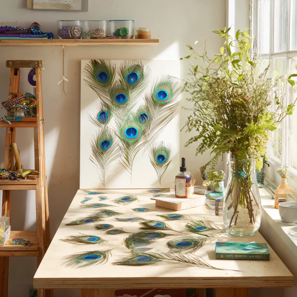 peacock feather craft ideas