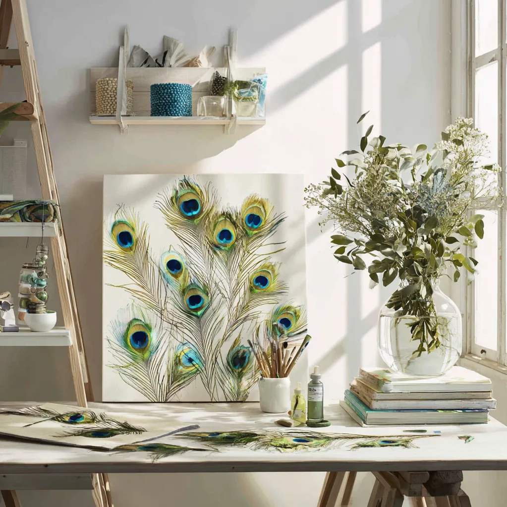 peacock feather craft ideas