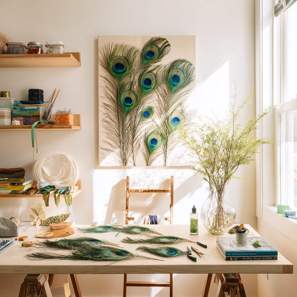 peacock feather craft ideas