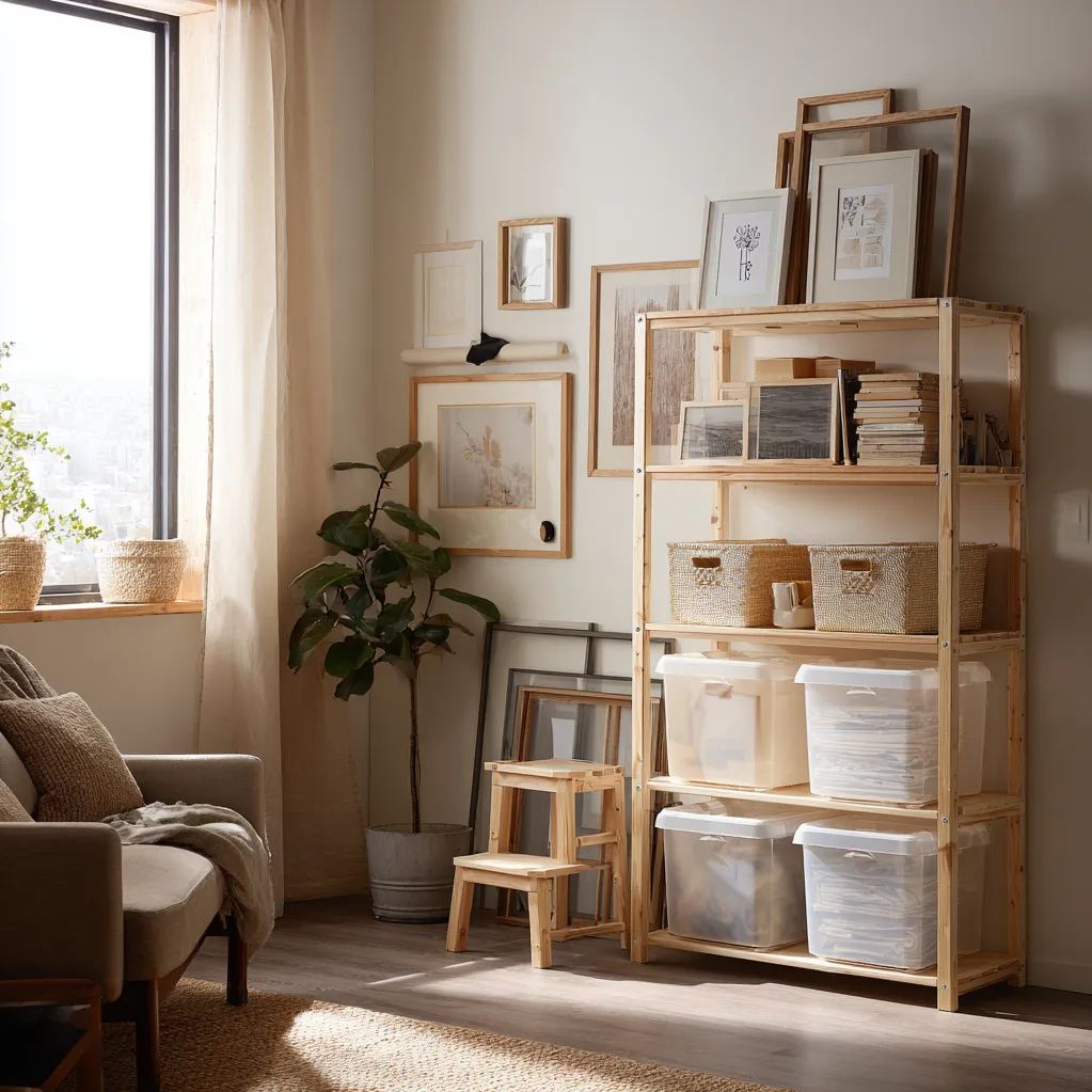 picture frame storage ideas