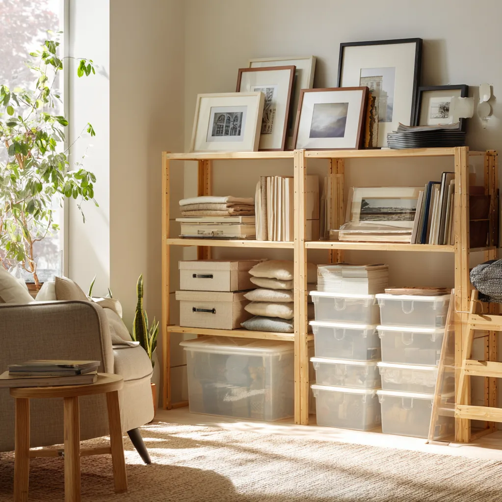 picture frame storage ideas