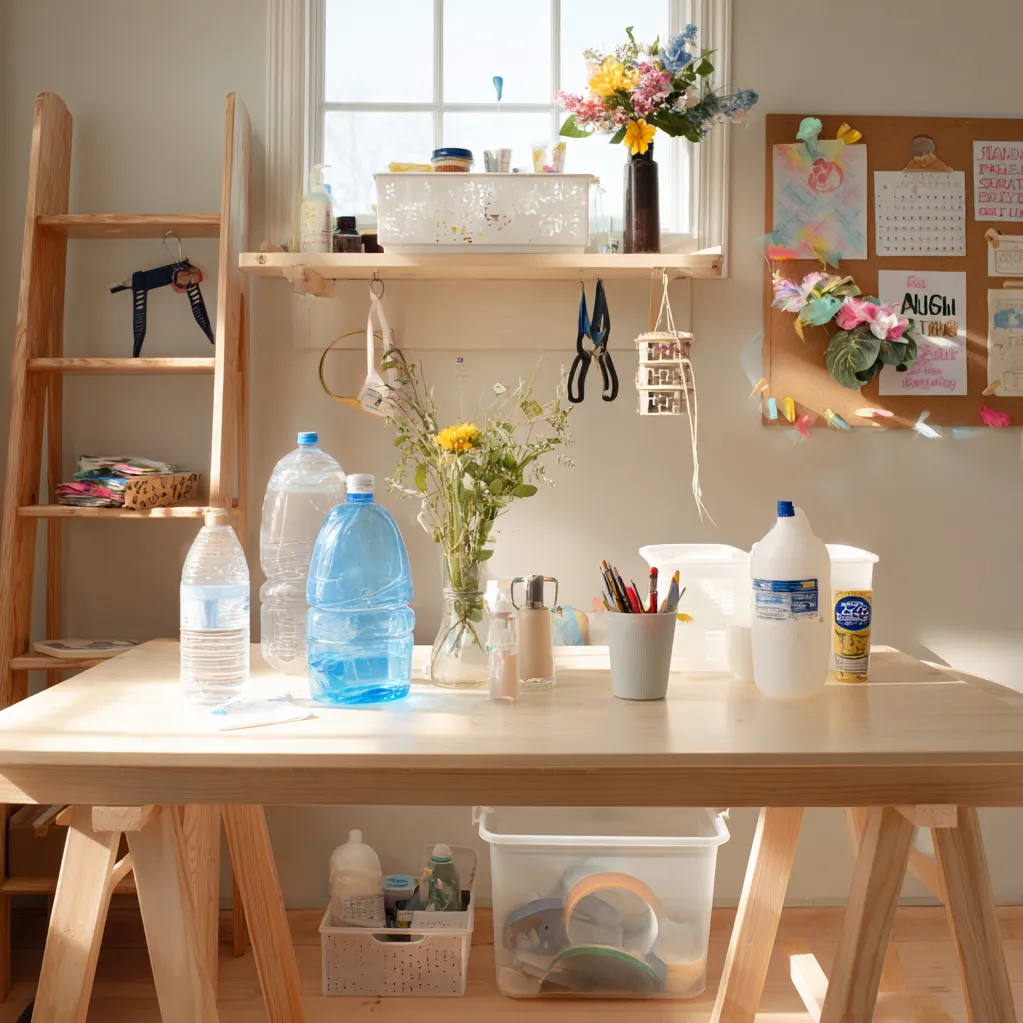 plastic container crafts ideas