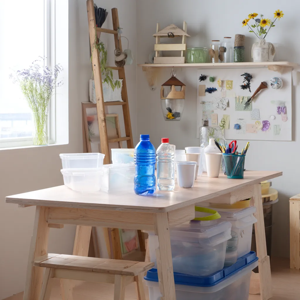 plastic container crafts ideas