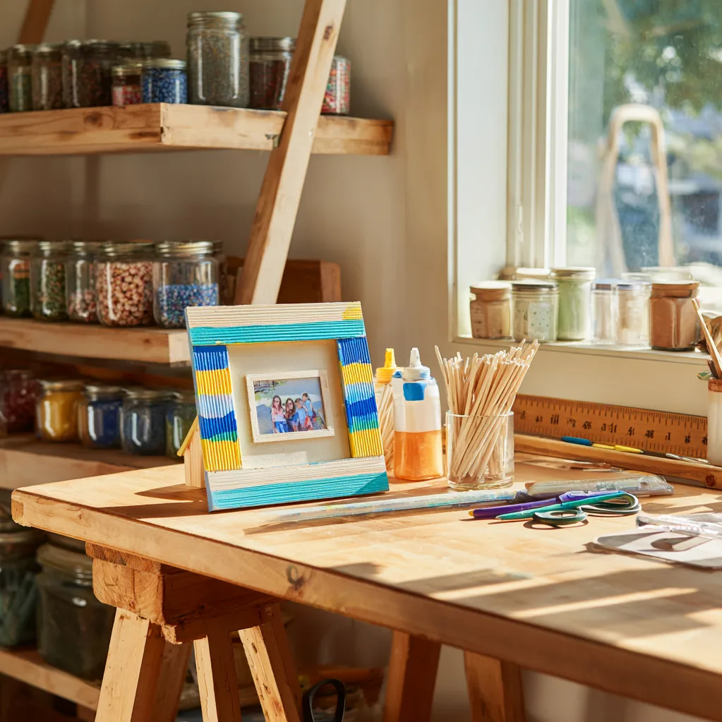 popsicle stick picture frame ideas