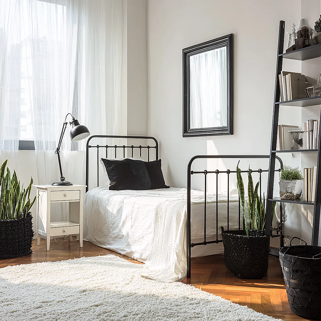 room ideas aesthetic black and white baddie