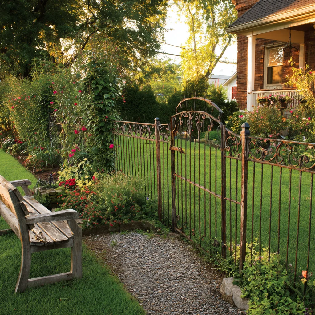 rustic metal fence ideas