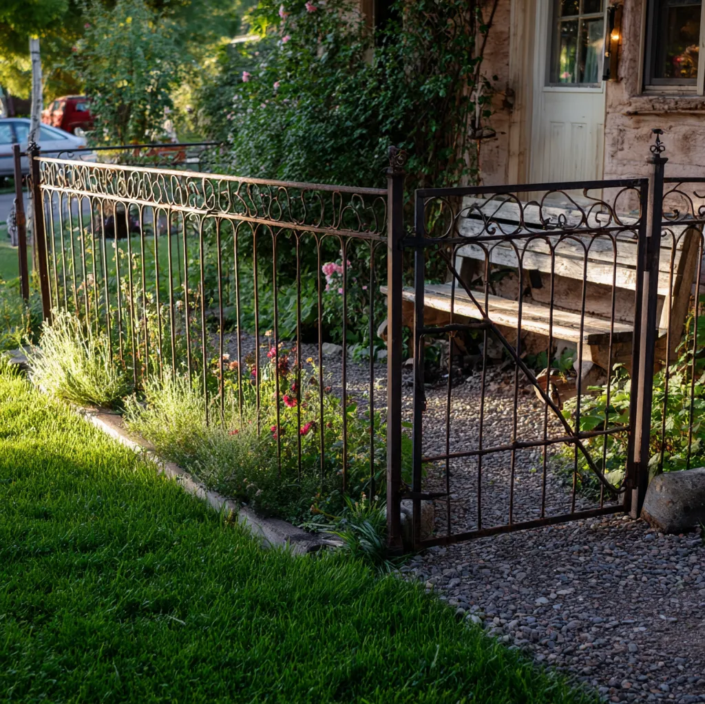 rustic metal fence ideas