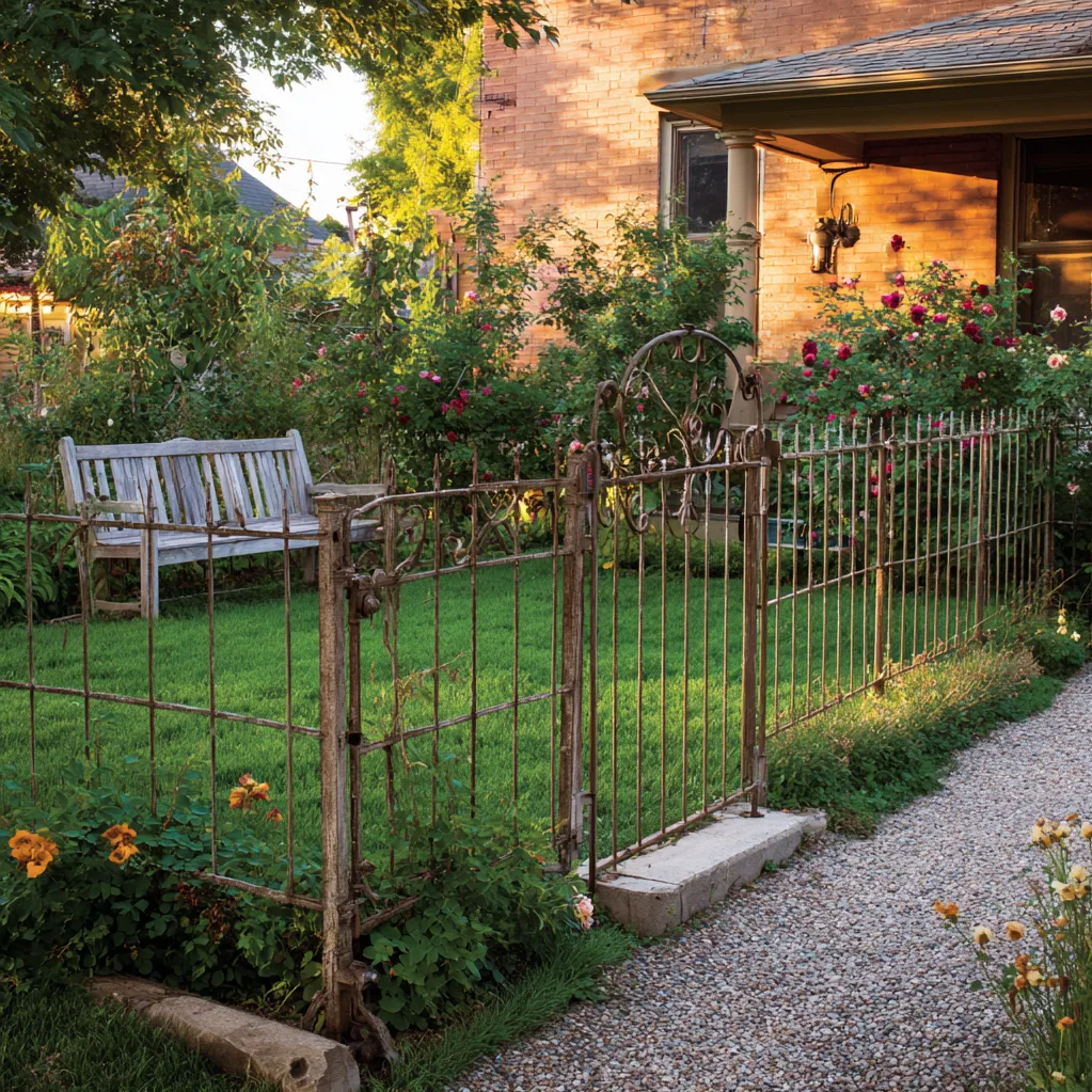 rustic metal fence ideas