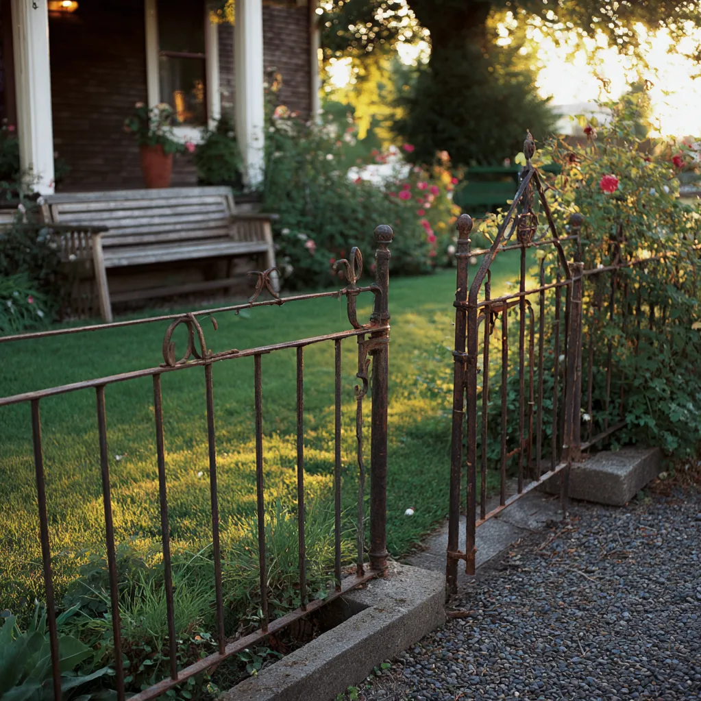 rustic metal fence ideas
