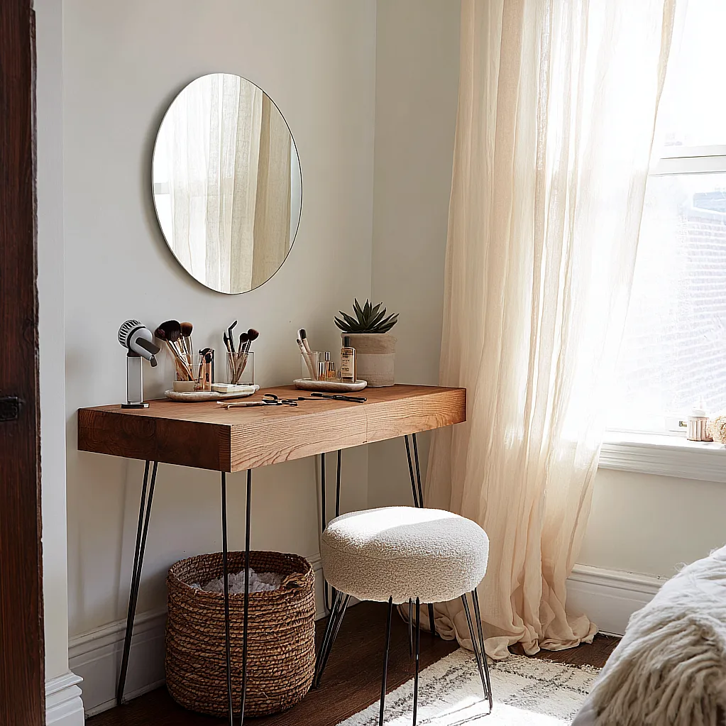 vanity table without drawers